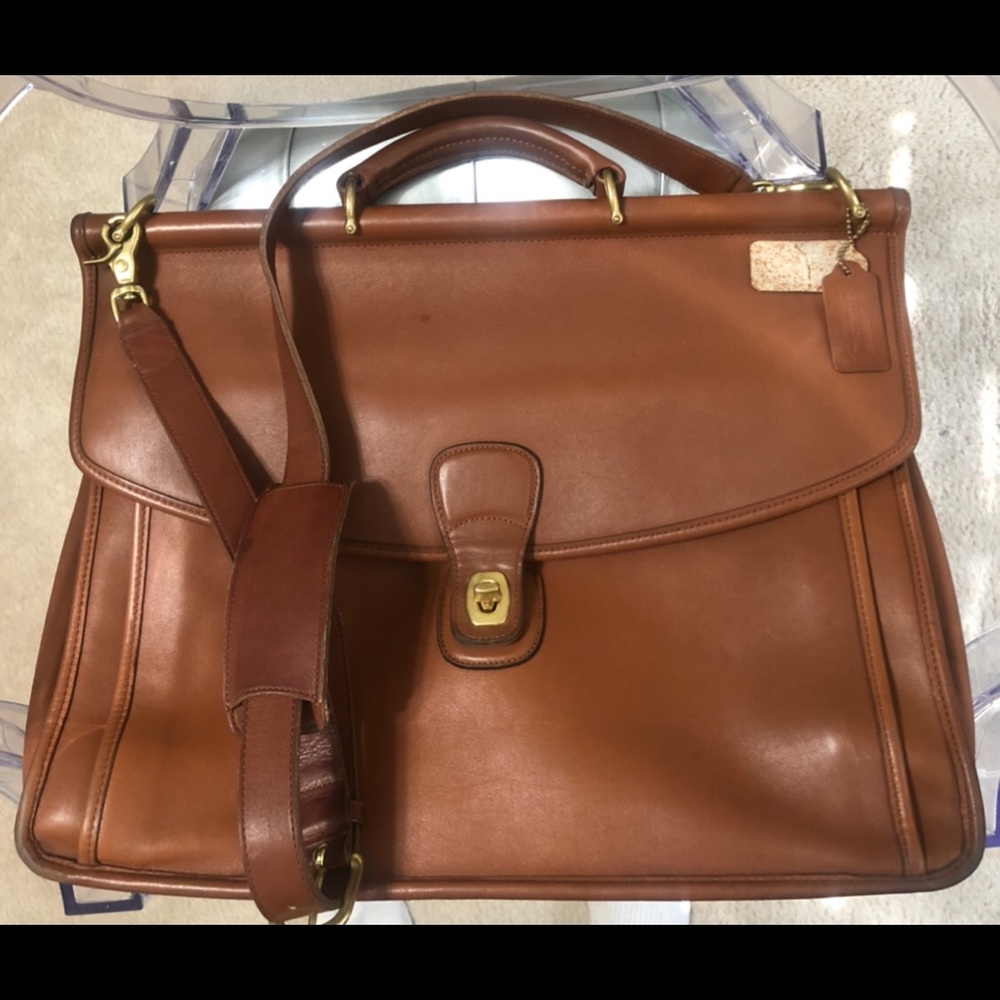 Vintage Coach Portfolio Beekman British Tan